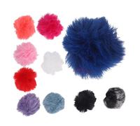 SUPVOX 10pcs Microphone Windscreen Covers Furry Wind Muffs 0.5 Elastic Bands, Blowout Proof Mic Protective Covers for Outdoor Interview and Recording Use