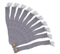 SUPVOX 10pcs Mini Adjustable Knitted Cotton Scarves for DIY Dolls and Wine Bottle Decoration Soft Yarn Craft Accessories for Party Favors and Creative Gifts