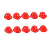 SUPVOX 10Pcs Mini Construction Hats Plastic Doll Accessories for Dress Up Cute Helmets for Dolls and for Parties and Creative DIY Projects Decorations