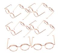 SUPVOX 10pcs Mini Doll Glasses Rimmed Eyeglasses for Doll Dress up Accessories Eyewear Metal Frame Sunglasses