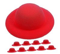 SUPVOX 10pcs Mini Doll Hats Imitation Hats for Crafts Tiny Decor Accessories for Dollhouses for DIY Projects and Home Decor