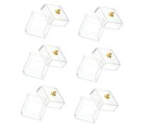 SUPVOX 10Pcs Mini Dollhouse Storage Box Transparent Plastic Candy Display Case for DIY Crafts Model Scenes Graduation Designs Safe Storage