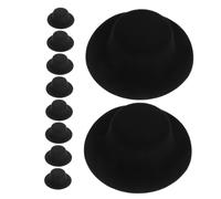 SUPVOX 10pcs Mini Hats for Crafts DIY Pet Costume Accessories Hair Decorations Small Formal Top Hats for Holiday Parties Doll Accessories and Creative Projects