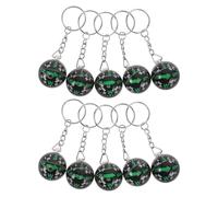 SUPVOX 10pcs Mini Portable Compass Ball Keychain for Hiking and Outdoor Travel, Spherical Navigation Gadget Keyring for Campers and Adventurers