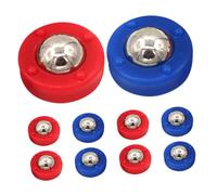 SUPVOX 10pcs Mini Shuffleboard Pucks Set for Steel and Plastic Tabletop Curling Game Portable Indoor Play for Hand Eye Coordination Compact Fun Game for Family and Office