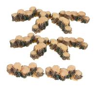 SUPVOX 10pcs Mini Tree Stumps Resin Ornaments for DIY Micro Landscape Artificial Stump Figurines for Fairy Garden Dollhouse Bonsai Miniature Train Decor