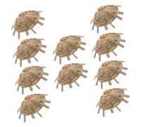 SUPVOX 10pcs Mini Woven Straw Hats for Crafts Natural Breathable Doll Hat Decorations Small DIY Dollhouse Accessories with Fine Weaving Handmade Art