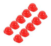 SUPVOX 10Pcs Miniature Construction Safety Helmets for Dolls Plastic Hard Hats for Party Decoration DIY Play for Birthday Halloween and Sports Events