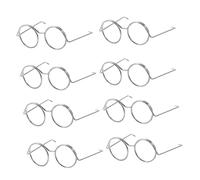 SUPVOX 10pcs Miniature Doll Glasses Frame Eyeglasses for Dolls Costume Accessories Metal Wire Frames for DIY Dollhouse Dress Up Creative Props