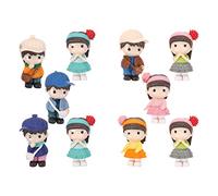 SUPVOX 10Pcs Miniature Dolls Resin Art Ornament Styles for Bonsai Craft Desktop Doll Decor Beautiful Compact Figurines for Home Decoration Sharing