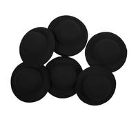SUPVOX 10pcs Miniature Imitation Hats Small Decor Accessories for Dollhouse Crafts for DIY Decorations and Party Supplies Black Color Outer Diameter