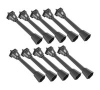 SUPVOX 10pcs Miniature Street Light Model Lampposts Resin Ornaments for Micro Landscape DIY Crafts Railway Building Layout Decorations Black