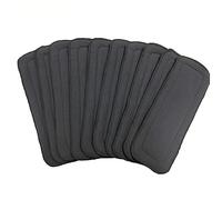 SUPVOX 10pcs Nano Bamboo Charcoal Fiber Diaper Washable Cloth Diapers for Newborn Reusable Nappy in Grey Per Pack