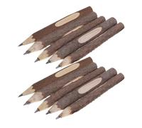 SUPVOX 10pcs Natural Tree Bark Wooden Pencils 17cm Eco-friendly Biodegradable Writing and Drawing Tools and Students