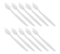 SUPVOX 10pcs Nylon Cleaning Brushes for Soymilk Machine and Coffee Grinder, Kitchen Appliance Scrub Brushes with Ergonomic Handle, Flexible White Bottle and Juicer Cleaner Set for Home