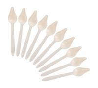 SUPVOX 10pcs Parrot Feeding Spoons with Narrow Plastic Tip Ergonomic Hand Feeding Tools for Birds Canaries Cockatiels Budgies Controlled Portion for Young Birds