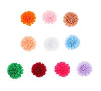 SUPVOX 10pcs Pet Collar Flower Decor for Cats and Dogs, Colorful Mixed Cotton Fabric Bows, Adjustable Charms for Pet Grooming and Daily Use Random Color Random Color