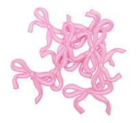 SUPVOX 10Pcs Pink Bow Iron-On Patches Embroidered Bowknot Appliques for Clothes Jacket Jeans Cap DIY Sewing Accessories