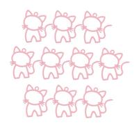 SUPVOX 10pcs Pink Cat Charms Alloy Handmade Pendants for DIY Bracelet Accessories Cute Animal Ornaments Crafting Decorations
