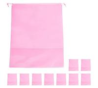 SUPVOX 10pcs Pink Drawstring Shoe Bags Multi-Purpose Portable Shoe Organizers Travel Covers for Women and Men 23x30cm Lightweight Laundry Storage Pouches
