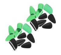 SUPVOX 10pcs Pipa Finger Picks Set Large Durable Nail Covers for Chinese String Instruments Practice Ergonomic Protective Nail Guards Green and Black for Professional Musicians