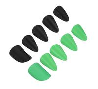 SUPVOX 10pcs Pipa Nails Finger Picks Fake Nail Covers for Learning Playing Stringed Instruments Accessories Adult Boys and Girls Black Green Options
