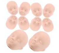 SUPVOX 10pcs Plastic Doll Heads for Makeup Practice Doll Parts for DIY Craft and Home Decor Safe and Lightweight Miniature Heads for Dollhouse and Photo Activities