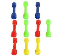 SUPVOX 10pcs Plastic Dumbbells for Ergonomic Grip Non Slip Childrens Fitness Barbells Kindergarten Exercise for Muscle Strengthening Workout Random Color