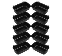 SUPVOX 10pcs Plastic Mini Pet Bowls for Hamsters and Small Pets, Rectangular Hanging Food and Water Bowls, Easy to Clean with Wide Utility for Bird Cages and Crates