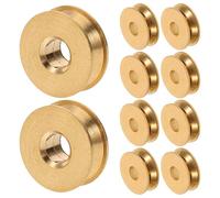 SUPVOX 10pcs Plastic Pulley for Recording Machine and Motor Drive Wheel with Precise Processing Technology and Energy Loss Reduction, Golden Colour, for Replace and Repair in Cassette
