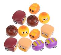 SUPVOX 10pcs Pull Back Bread Shape Car Friction Powered Model Cars for Boys and Fun Mini Vehicles Educational
