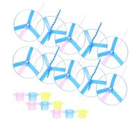 SUPVOX 10pcs Pull String Flying Disc for Outdoor Flying Saucers Set, Fun Outdoor Plaything, Suitable for Boys and Party Activities Random Color Random Style