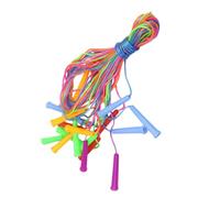 SUPVOX 10PCS PVC Jump Ropes with Plastic Handles Fitness Skipping Ropes for Cardiovascular Exercise and Early Learning Safe Material for Home Play and Sports Training Random Color