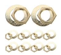 SUPVOX 10pcs Quartz Clock Replacement Fittings Kit with Gold Nuts and Black Rubber Washers for DIY Wall Clock Repair and Assembly Accessories