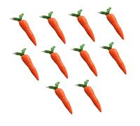 SUPVOX 10pcs Realistic Simulation Carrot Props Artificial Vegetable Ornaments for Photography Drawing Aid Home and Store Decoration Pretend Play Carrots