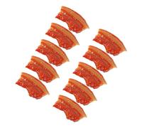 SUPVOX 10pcs Realistic Streaky Meat Model for Kitchen Decor Photography Props Pretend Play Food Non-fading Fake Meat Simulation for Preschool and Home Display