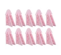 SUPVOX 10pcs Safety Sliding Cabinet Locks Adhesive Triangle Proofing Door Locks for Wardrobes, Windows Furniture Pink Self-Adhesive No-Drill Security Latches