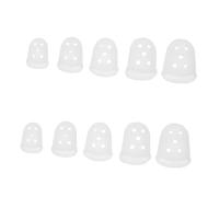 SUPVOX 10pcs Silicone Kalimba Finger Protectors Flexible and Supple Thumb Sleeves for Comfortable Guitar and Thumb Piano Practicing