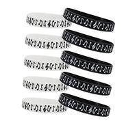 SUPVOX 10pcs Silicone Music Note Wristbands for Festivals and Concerts Decorative Black and White Bracelets Gift Wristband for Parties and Daily Wear
