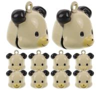 SUPVOX 10pcs Small Copper Dog Bells for Collar DIY Pet Puppy Collar Charms Yellow Mini Suitable for Huskies and Shiba Inu for Crafting and Christmas Decorations