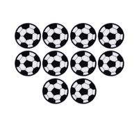 SUPVOX 10pcs Soccer Embroidery Cloth Patches Applique Iron-on Fabric Patches for Clothes Bags Hats 5cm Diameter Football Sewing Craft Repair Accessories