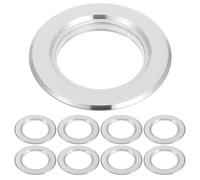 SUPVOX 10pcs Stainless Steel Bird Nest Hole Guards Replacement Anti-bite Metal Rings for Parrot Breeding Boxes and Wooden Birdhouses Chewproof Bird Cage Accessories