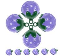 SUPVOX 10pcs Strawberry Shaped Jingle Bell Pendant Charms Copper Collar Accessories for Pet Necklace Diy Jewelry Making Cat Dog Collar Supplies