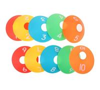 SUPVOX 10pcs Training Disc Cones for Soccer Basketball Football Lightweight PE Sports Markers for Agility Drills and Precision Practice Portable Equipment for Team Training and School Use