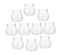 SUPVOX 10pcs Transparent Micro Landscape Plant Vessels for Succulent Planters Desktop Decorative Hydroponic Containers for Home Office Gardening Enthusiasts