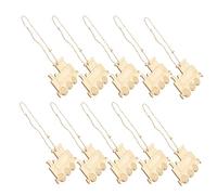 SUPVOX 10pcs Unfinished Wooden Train Head Cutouts Rustic Wood Slices for DIY Crafts Christmas Ornaments Model Train Accessories Crafting Decorations