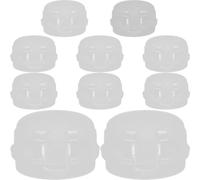 SUPVOX 10pcs Universal Stove Knob Covers Gas Knob Protective Cover Safety High Temperature Resistance See-Through Plastic for Ovens and Grills