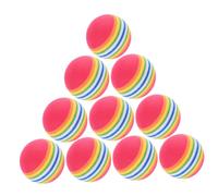 SUPVOX 10pcs Vibrant Floating Rainbow Ball Toys for Kitten Pets Interactive Chew Training Toy Random Color