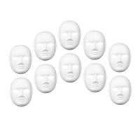 SUPVOX 10pcs White Paper Masquerade Masks DIY Paintable Costume Props for Women Men Lightweight Cosplay Full Face Blank Masks for Festival Party Dance