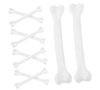 SUPVOX 10Pcs White Plastic Bones Halloween DIY Necklace Accessories for Costume Party Decor Small Skeleton Bone Props for Crafting and Spooky Decorations
